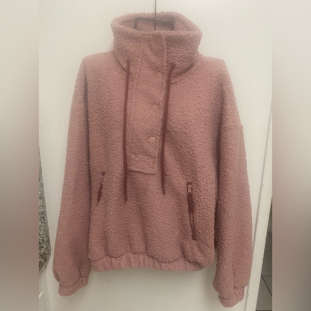 Universal Thread Blush Teddy Jacket - image 1